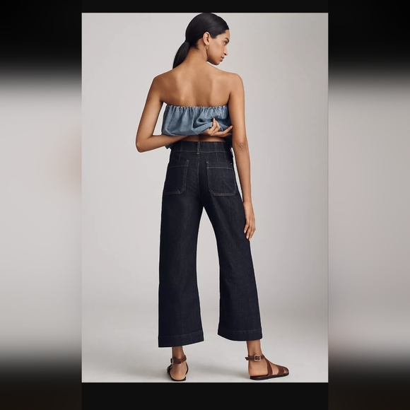 The Colette Cropped Wide-Leg Jeans by Maeve - Picture 3 of 6